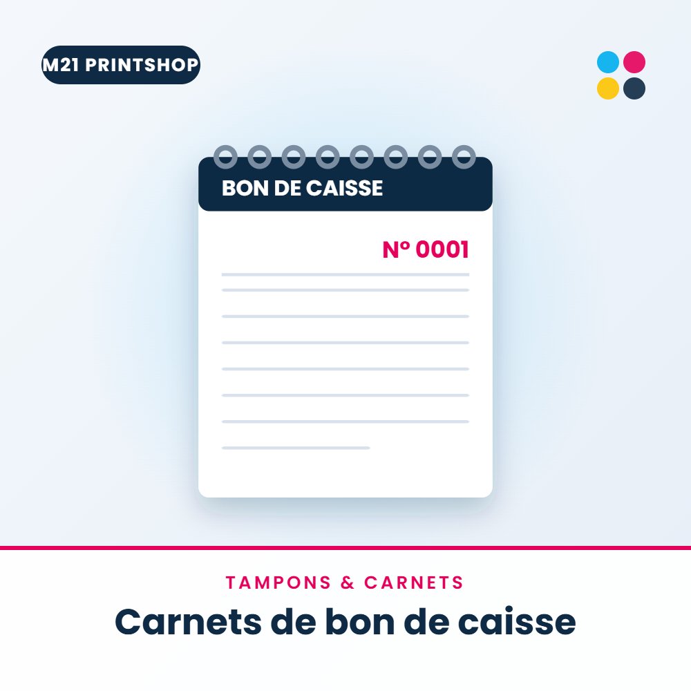 Carnets de bon de caisse – M21 Printshop Abidjan