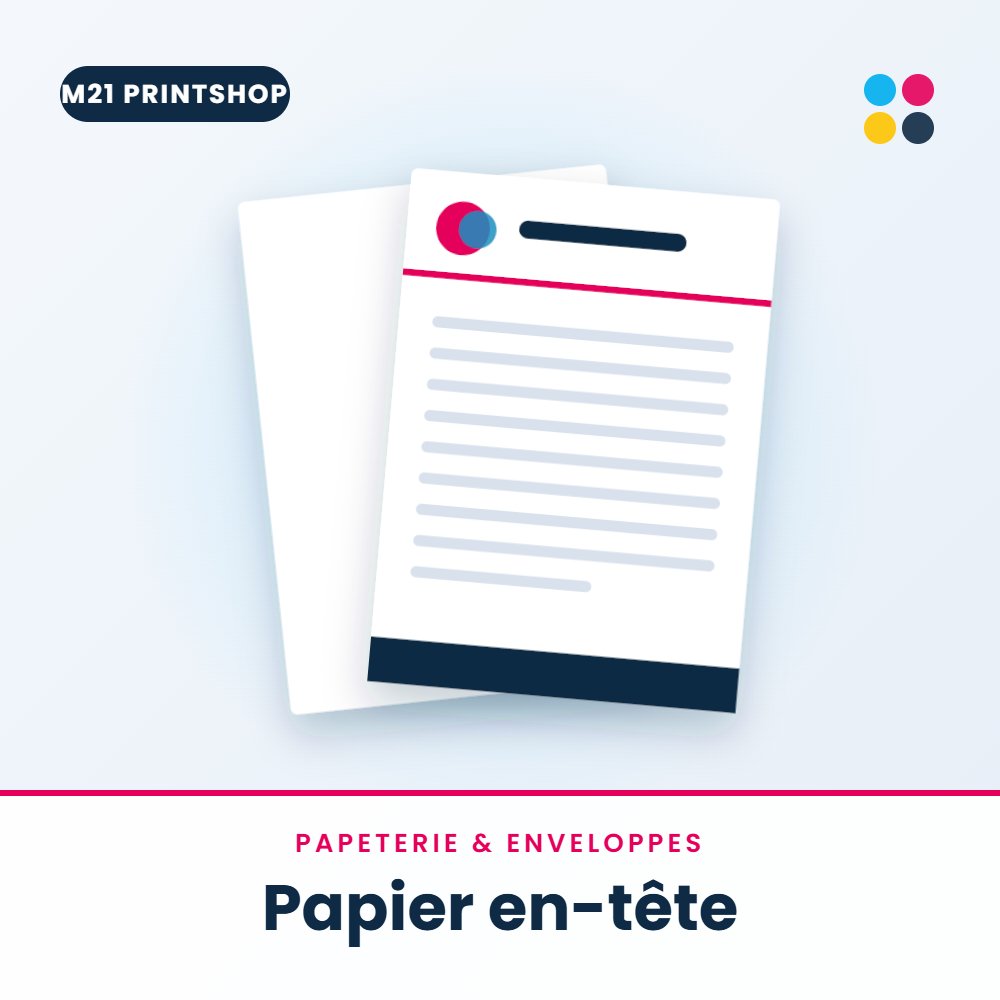 Papier en-tête – M21 Printshop Abidjan