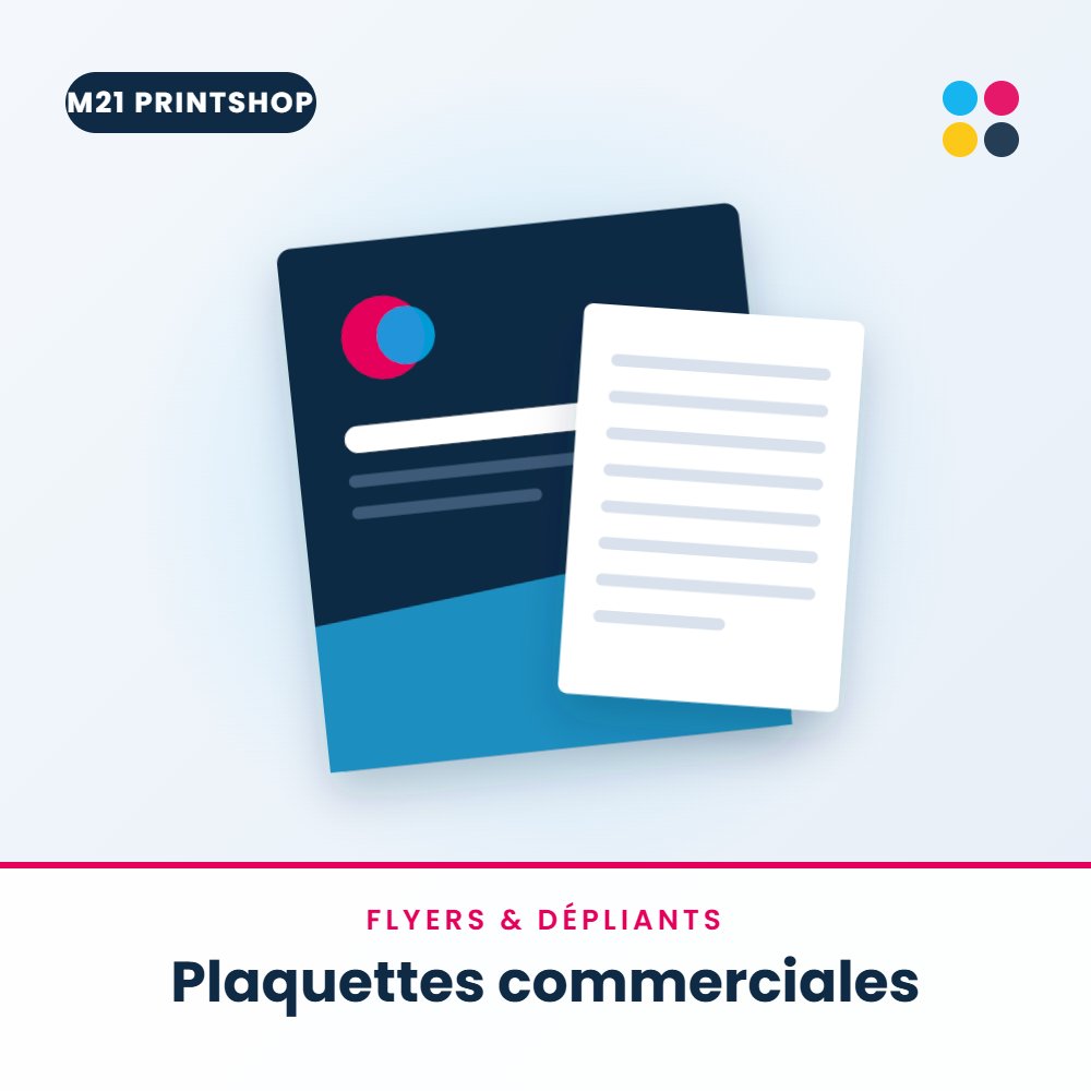 Plaquettes commerciales – M21 Printshop Abidjan